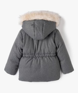 Manteau fille élégant à doublure chaude et rembourrage en fibres recyclées vue4 - GEMO 4G FILLE - GEMO