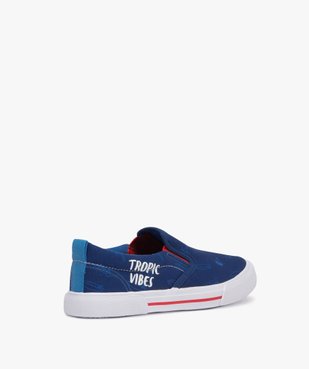 Chaussures basses garçon en toile imprimée col élastiqué vue4 - GEMO C4G GARCON - GEMO