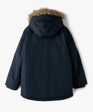 Blouson garçon matelassé avec doublure sherpa et capuche fantaisie vue4 - GEMO 4G GARCON - GEMO
