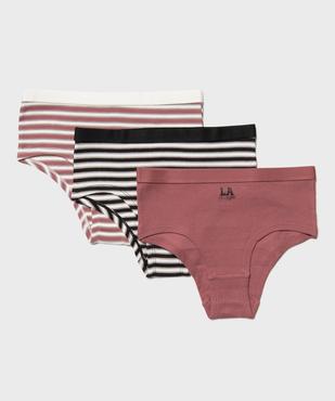 Shorties en coton côtelé fille (lot de 3) vue1 - GEMO 4G FILLE - GEMO