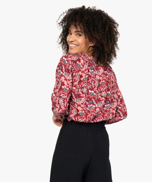 Blouse femme imprimée avec manches 3/4 élastiquées vue3 - GEMO(FEMME PAP) - GEMO