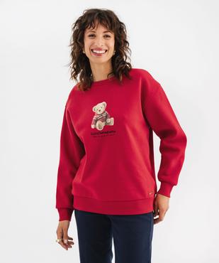 Sweat large avec motif ourson femme - LuluCastagnette vue1 - LULU CASTAGNETTE GEMO FOR GOOD - GEMO