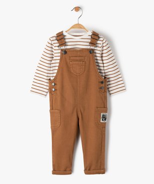 Ensemble bébé garçon 2 pièces : salopette + tee-shirt vue1 - GEMO(BEBE DEBT) - GEMO