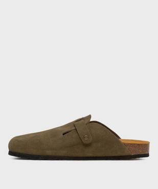 Sabot dessus cuir avec bride ajustable homme - Tanéo vue3 - TANEO GEMO FOR GOOD - GEMO