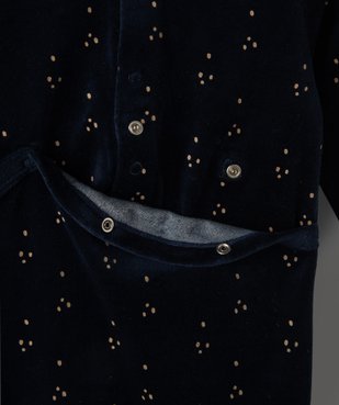 Pyjama dors-bien bébé garçon en velours avec motifs lions vue3 - GEMO(BB COUCHE) - GEMO