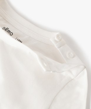 Tee-shirt bébé avec motif floqué à manches longues vue2 - GEMO C4G BEBE - GEMO