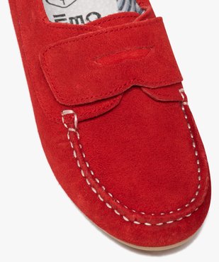 Mocassins garçon à scratch dessus cuir retourné uni vue6 - GEMO (ENFANT) - GEMO
