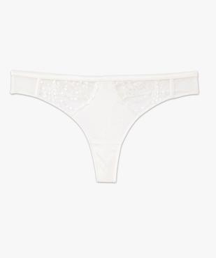 String en microfibre satinée et dentelle femme vue4 - GEMO(HOMWR FEM) - GEMO
