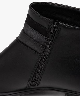Boots femme confort unies à petit talon vue6 - GEMO (CONFORT) - GEMO