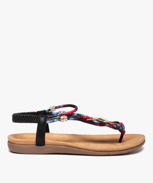 Sandales femme à entre-doigts et fines brides foulard vue1 - EMILIA ROSA - GEMO