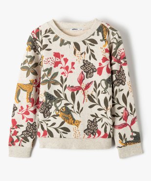 Sweat fille molletonné imprimé jungle vue1 - GEMO (ENFANT) - GEMO