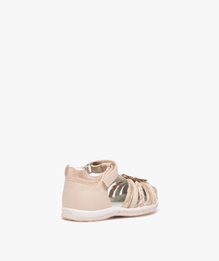 Sandales bébé fille à bout fermé avec brides décorées vue4 - GEMO - GEMO