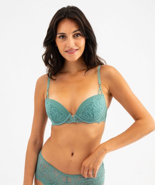 Soutien-gorge push-up en dentelle vue1 - GEMO(HOMWR FEM) - GEMO