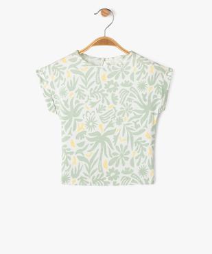 Tee-shirt manches courtes loose en coton imprimé fantaisie bébé fille vue1 - GEMO 4G BEBE - GEMO