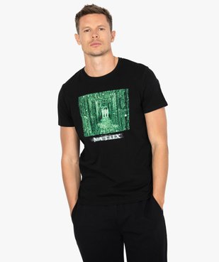 Tee-shirt homme manches courtes imprimé - Matrix vue1 - MATRIX - GEMO