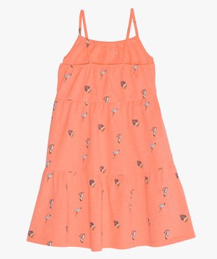 Robe fille imprimée à fines bretelles et coupe évasée vue3 - GEMO (ENFANT) - GEMO