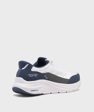 Baskets en toile sur épaisse semelle faciles à enfiler homme - Skechers vue4 - SKECHERS - GEMO