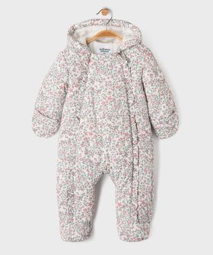 Combinaison pilote bébé fille avec double zip vue1 - GEMO(BB COUCHE) - GEMO