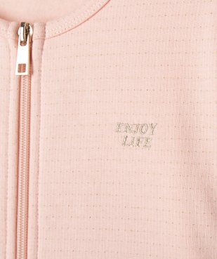 Sweat fille zippé à motifs pailletés vue2 - GEMO (ENFANT) - GEMO