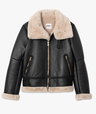 Blouson femme style aviateur avec doublure peluche vue4 - GEMO(FEMME PAP) - GEMO