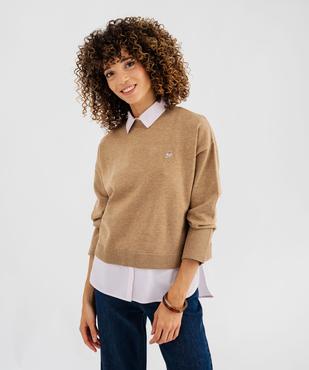 Pull effet 2-en-1 avec détails chemise femme - LuluCastagnette vue2 - LULUCASTAGNETTE - GEMO