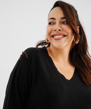 Pull fin à col V femme grande taille vue2 - GEMO (G TAILLE) - GEMO