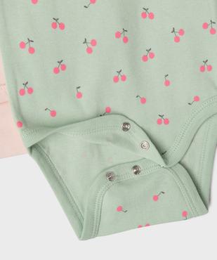 Body à bretelles à motifs cerises bébé fille (lot de 3) vue3 - GEMO 4G BEBE - GEMO