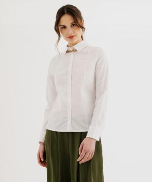 Chemise cintrée en coton stretch femme vue2 - GEMO(FEMME PAP) - GEMO