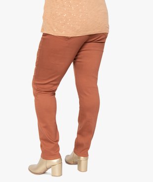 Pantalon femme coupe slim en maille extensible vue3 - GEMO (G TAILLE) - GEMO