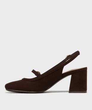 Escarpins slingback à bout carré femme - Follow Me vue3 - FOLLOW ME - GEMO