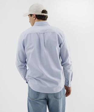 Chemise manches longues regular en coton rayé homme vue3 - GEMO 4G HOMME - GEMO