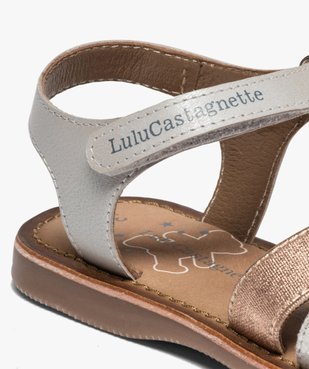 Sandales fille métallisées en cuir - LuluCastagnette vue6 - LULU CASTAGNETT - GEMO