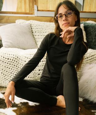 Tee-shirt thermique à manches longues et col rond femme vue1 - GEMO(HOMWR FEM) - GEMO