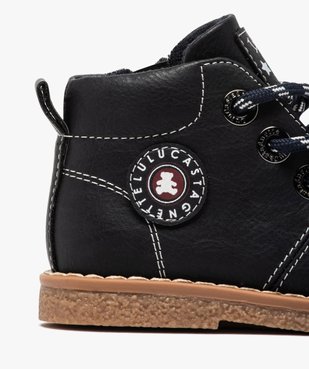 Boots bébé garçon à lacets et zip – LuluCastagnette vue6 - LULU CASTAGNETT - GEMO
