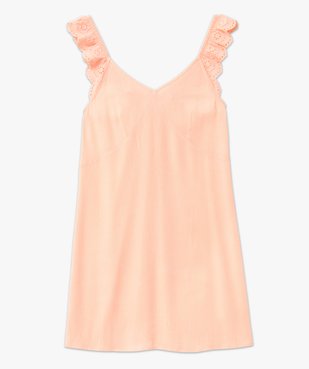 Nuisette femme à bretelles en broderie anglaise vue4 - GEMO(HOMWR FEM) - GEMO