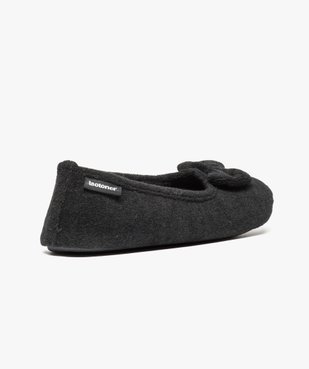 Chaussons ballerines avec noeud sur le dessus - Isotoner vue4 - ISOTONER - GEMO