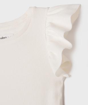 Tee-shirt manches courtes volantées fille vue2 - GEMO 4G FILLE - GEMO