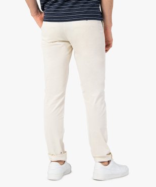 Pantalon chino homme en coton stretch vue3 - GEMO (HOMME) - GEMO