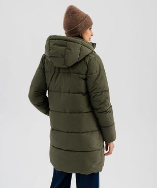 Doudoune mi-longue à capuche et col montant femme vue3 - GEMO 4G FEMME - GEMO