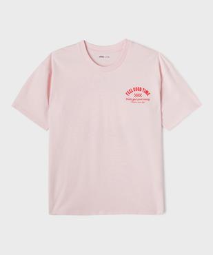Tee-shirt manches courtes imprimé devant et dos fille vue1 - GEMO 4G FILLE - GEMO
