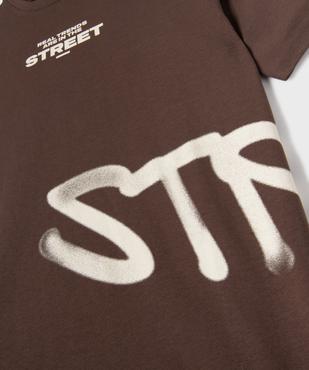 Tee-shirt manches courtes en coton imprimé devant et dos garçon vue2 - GEMO 4G GARCON - GEMO