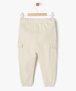 Jogging coupe cargo en maille bouclette bébé garçon vue3 - GEMO(BEBE DEBT) - GEMO
