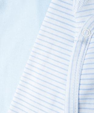 Bodies bébé à manches longues fermeture croisée (lot de 3) - No gaspi vue2 - NOGASPI - GEMO