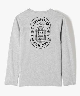 Tee-shirt manches longues imprimé garçon vue3 - GEMO (JUNIOR) - GEMO