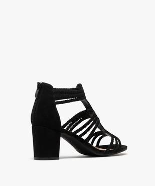 Sandales à talon avec brides tressées femme vue4 - VALENTINA BALDA - GEMO