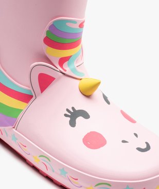 Bottes de pluie fille en caoutchouc forme licorne vue6 - GEMO (ENFANT) - GEMO