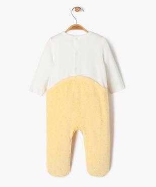 Pyjama en velours avec motif renard bébé fille vue3 - GEMO 4G BEBE - GEMO