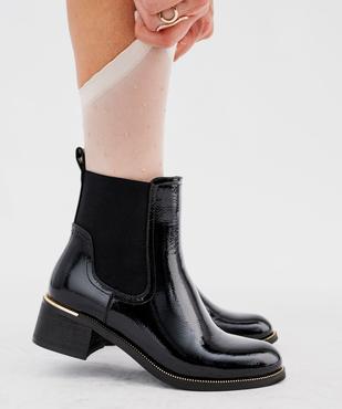 Boots vernis avec élastique sur la tige femme - Valentina Baldano vue1 - VALENTINA BALDA - GEMO