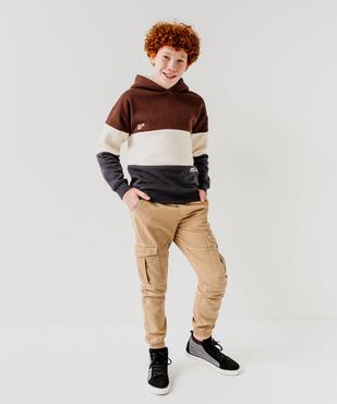 Pantalon cargo en toile garçon vue5 - GEMO (JUNIOR) - GEMO