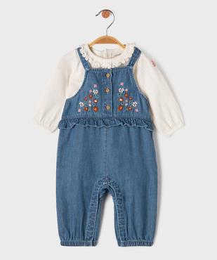 Ensemble 2 pièces salopette et body bébé fille - LuluCastagnette vue2 - LULUCASTAGNETTE - GEMO